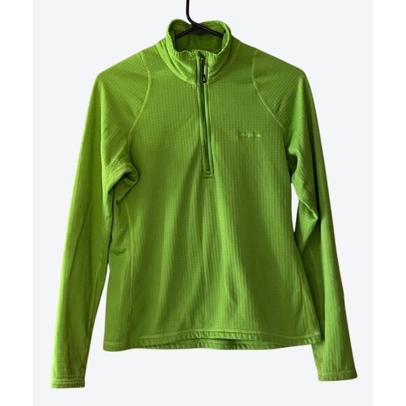 Patagonia Tops - Patagonia Women's Small R1 Long Sleeve 1/4 Zip Waffle Fleece Green Apple